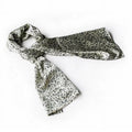 Soft Animal Exquisitely Scarf/Wrap/Shawl Silk Leopard Blancho Print Ivory - Elegant Small
