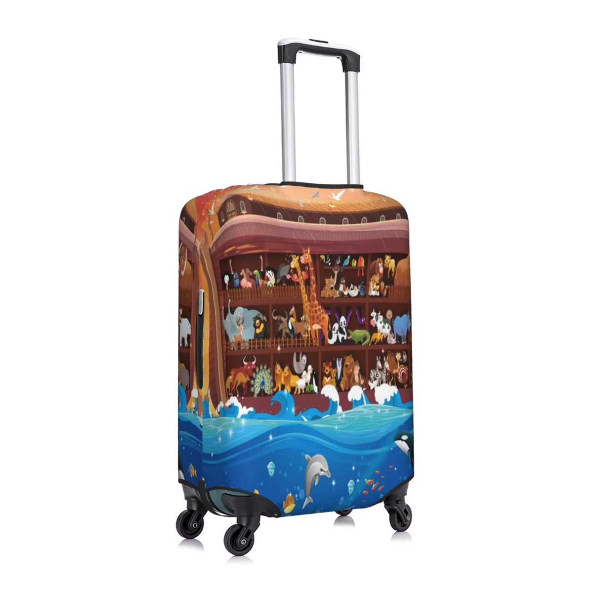 18-32 Noah'S - Ark2 Print Luggage Washable Inch Cover Fits Fashion Animals On Protector Luggage Junzan Suitcase
