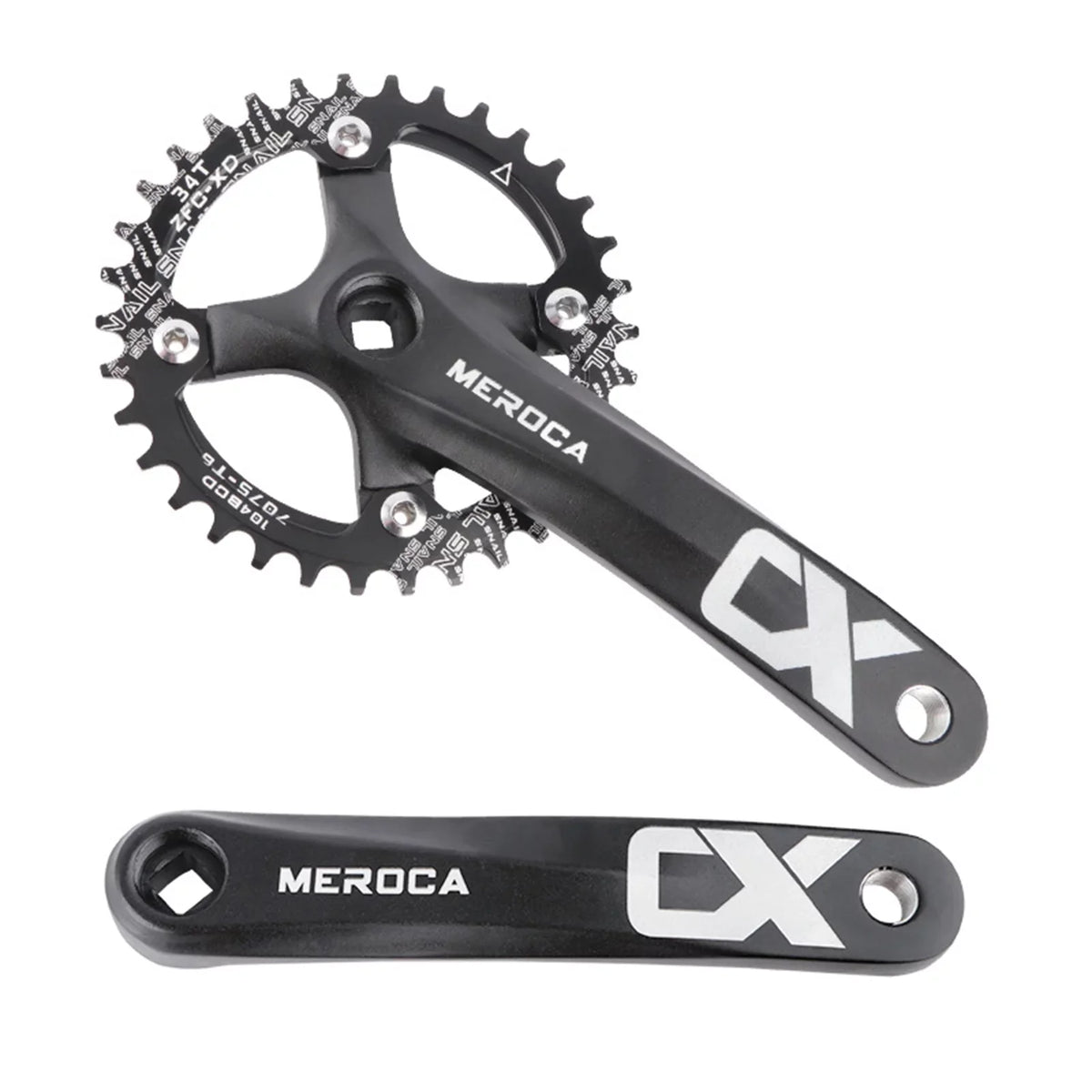 Alloy Set for Mountain Crankset, Enthusiasts 170MM Speed 8/9/10/11 Ideal Biking for - Single Aluminum 104 BCD Ring Crank - Bike MEROCA