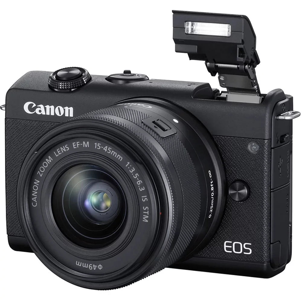 Filter Canon M200 15-45mm Lens with Mirrorless EOS Camera (Black) Bundle Digital