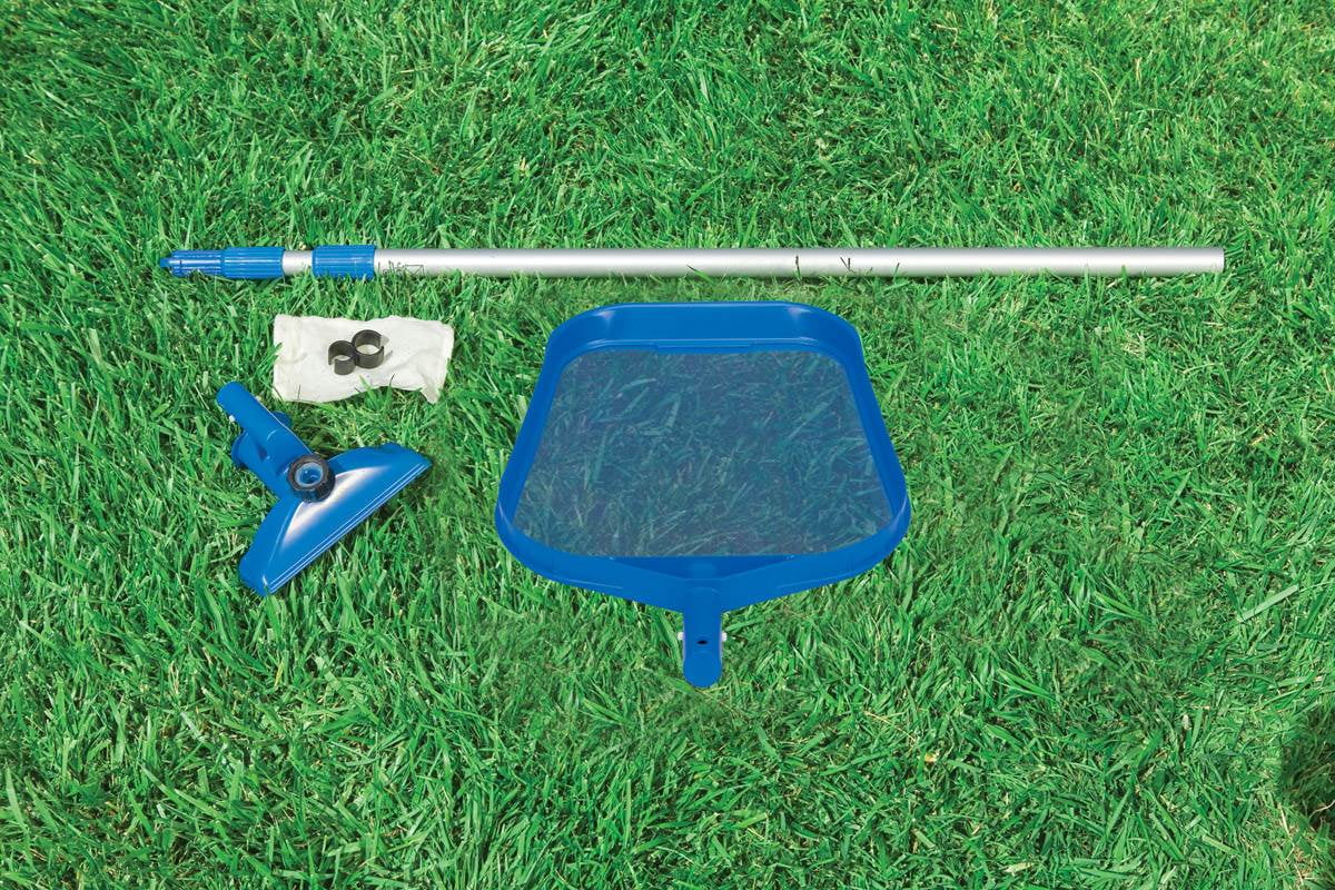 13' Intex & Swimming Set Maintenance Pool Pool x Above 12" Kit Ground Cover Easy