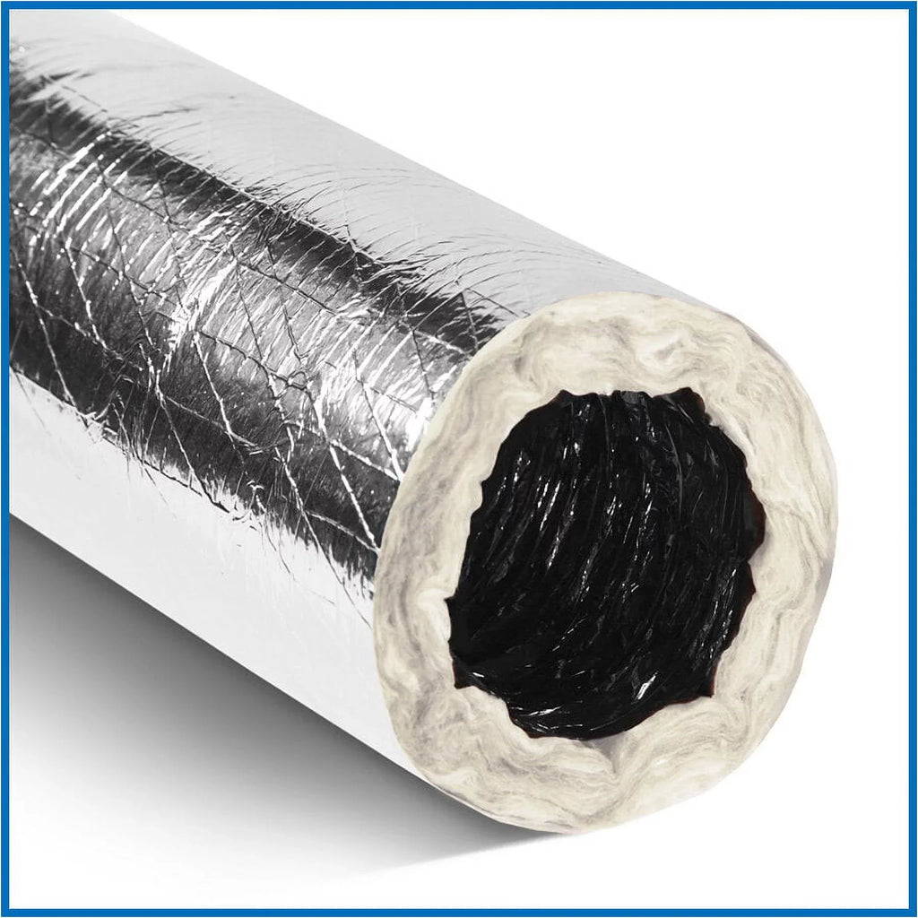 R6 Flex QuietFlex 25' Duct 6"Silver Insulated Flexible