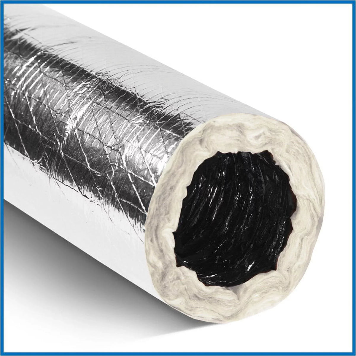R6 Flex QuietFlex 25' Duct 6"Silver Insulated Flexible