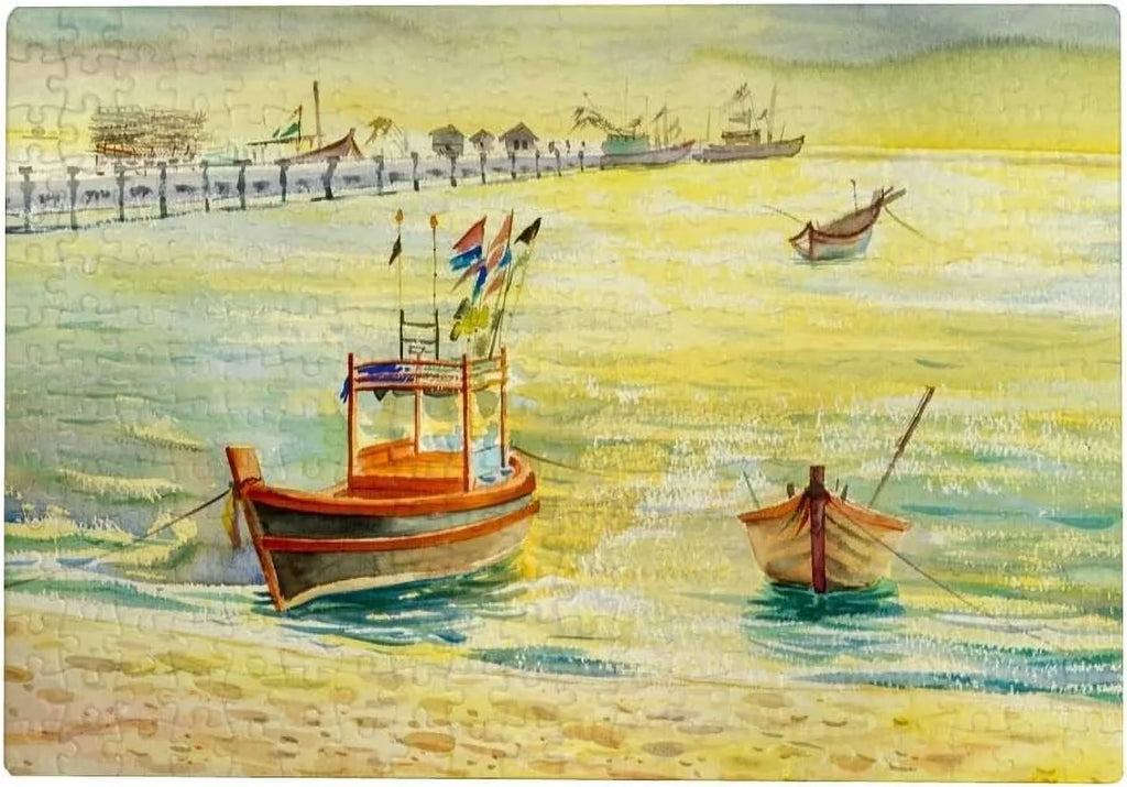 Sailing Puzzles Wellsay Jigsaw Vintage Boat Adults for Education Kids Sea Ocean