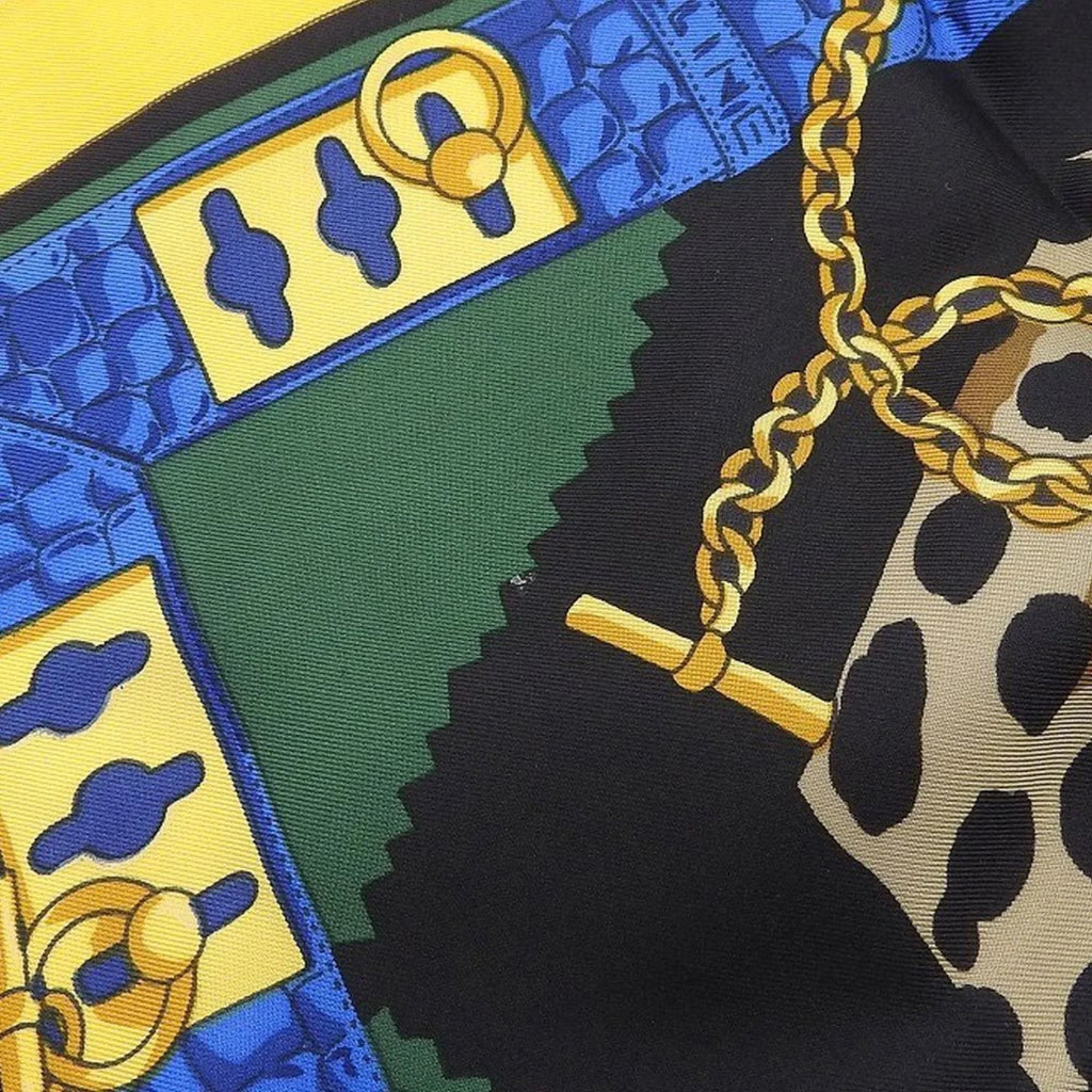 print Used silk Authenticated leopard CELINE Celine large multicolor scarf