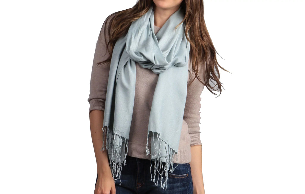 Scarf/Wool/Silk Grey) Shawl/Cashmere/Cashmere Scarf/Pashmina (Silver Scarf/Scarves/Shawl/Shawls/Stole/Wrap/Pashmina