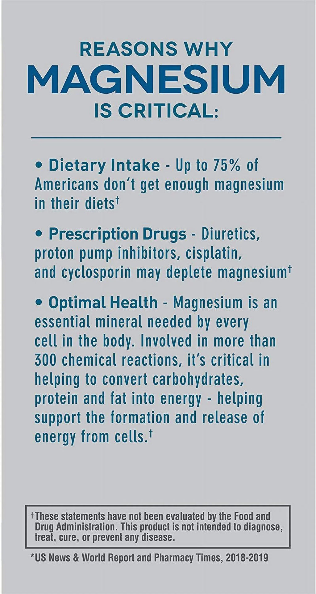 Dietary 400 Supplement Oxide Magnesium form Magnesium Most Concentrated of Tablets MagOx 120