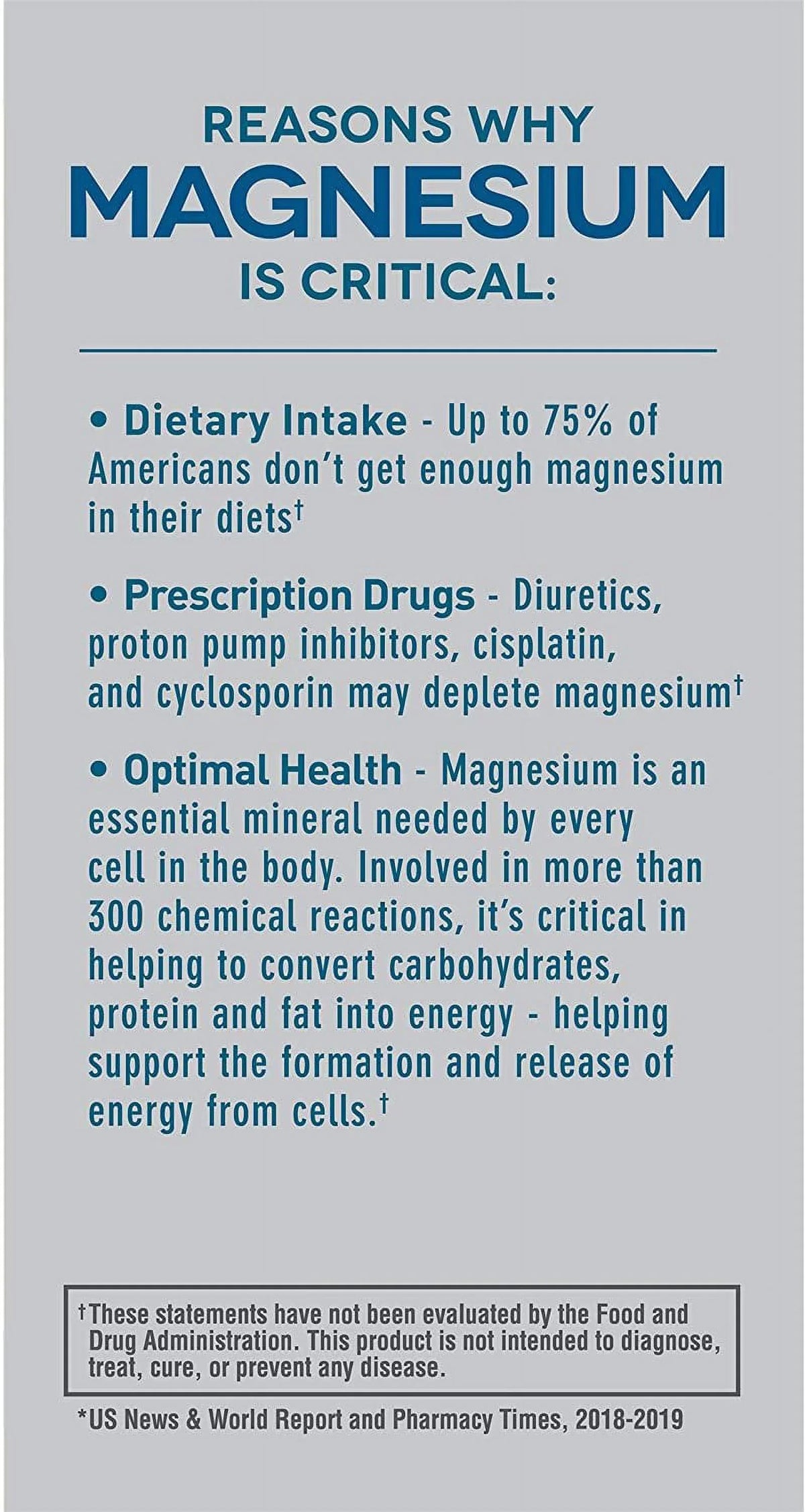 Dietary 400 Supplement Oxide Magnesium form Magnesium Most Concentrated of Tablets MagOx 120