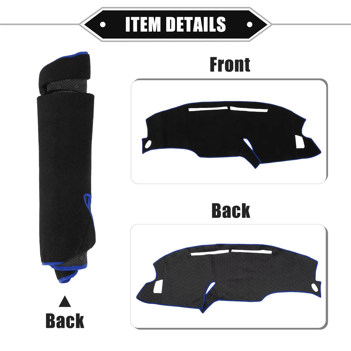 Cover Protective Black Bargains Polyester F150 for Blue Center 1999-2003 Car Mat Unique Console Dashboard