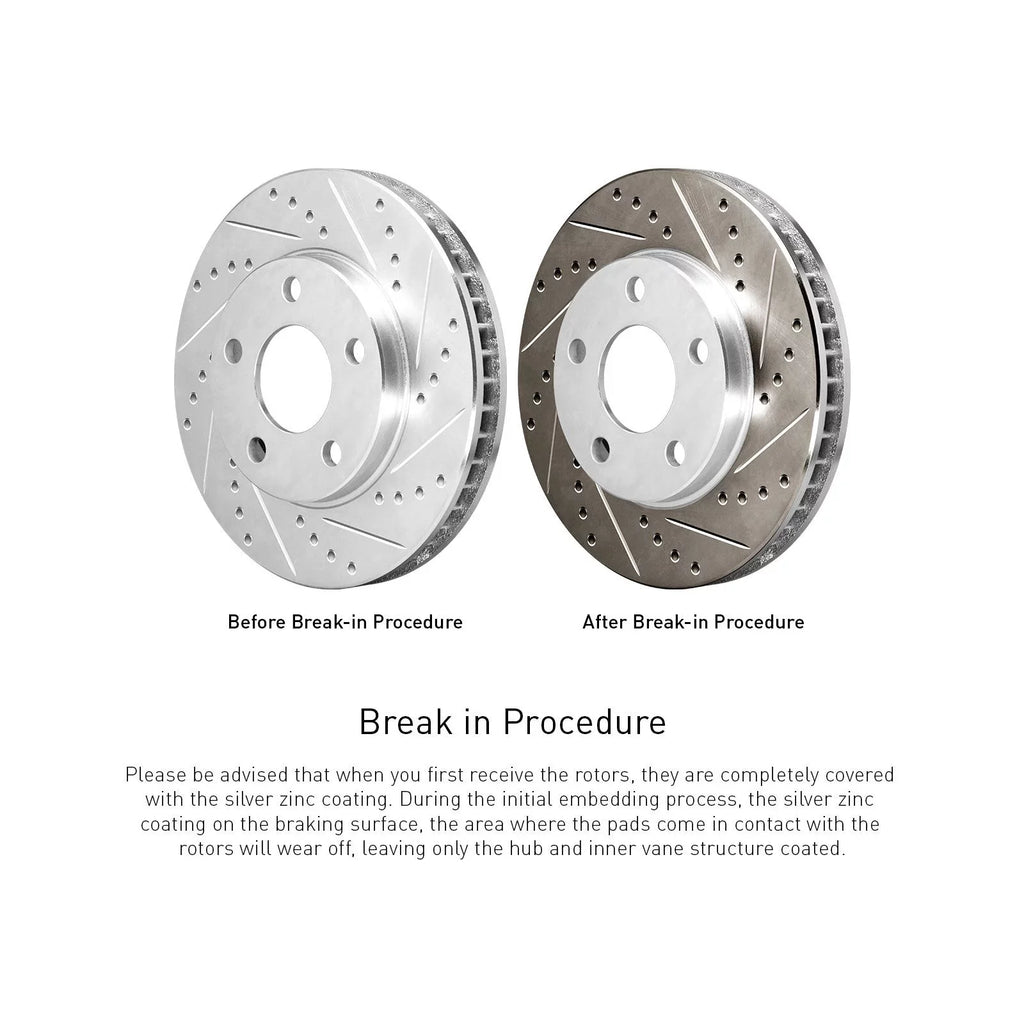 and R1 Concepts Rear Kit Rotors Brakes