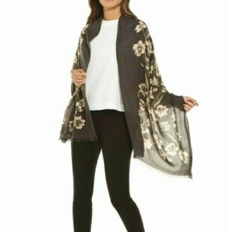 Womens Echo Multi Floral Flora Oblong Scarf