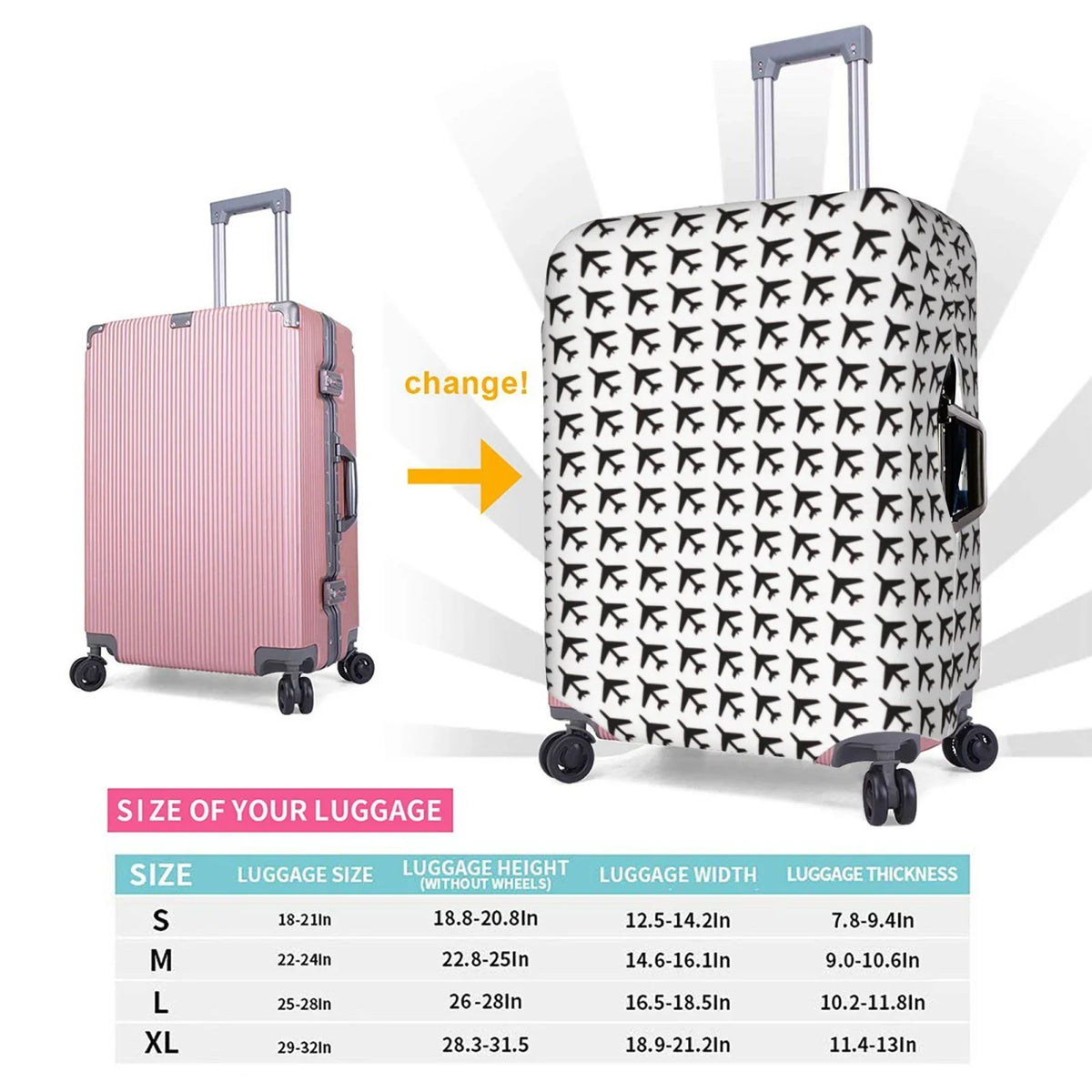 Cover Suitcase Suitcase Luggage Cover Kll Airplane Protector-X-Large