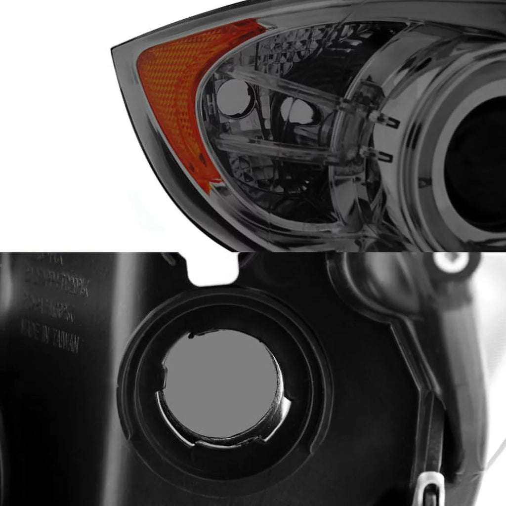 325 2007-2008 3-Series E90 06-08 Smoked LED Fits 2006 328, Sedan Headlights [Eye Halo Projector Lid] Fits select: