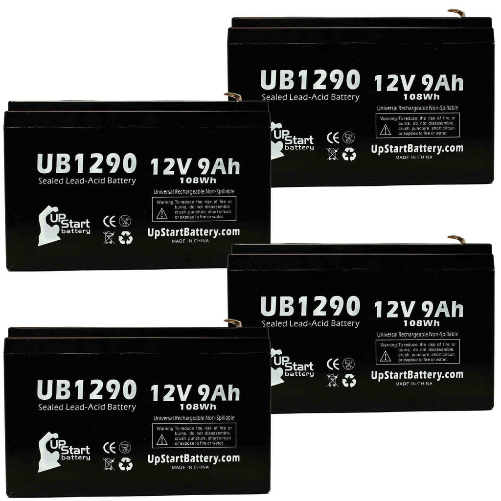 Includes Compatible Battery Adapters - Terminal 9000mAh, F1 - Battery Terminal, to F2 AGM, UB1290 280ES F1 Universal Sealed Pack Acid Opti-ups 4x 8 SLA) (12V, Replacement - Lead 9Ah,