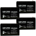 Includes Compatible Battery Adapters - Terminal 9000mAh, F1 - Battery Terminal, to F2 AGM, UB1290 280ES F1 Universal Sealed Pack Acid Opti-ups 4x 8 SLA) (12V, Replacement - Lead 9Ah,