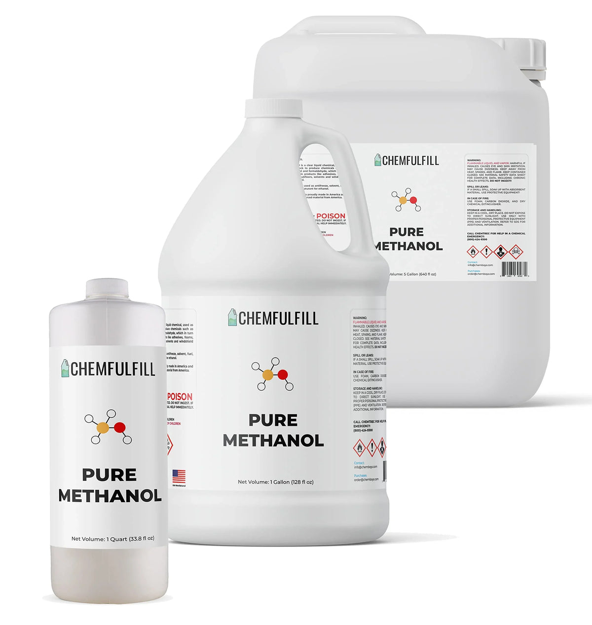 Methanol) fl oz)) (5-Gallon - High (MeOH; Purity Chemfulfill (640 Methanol Alcohol Methyl