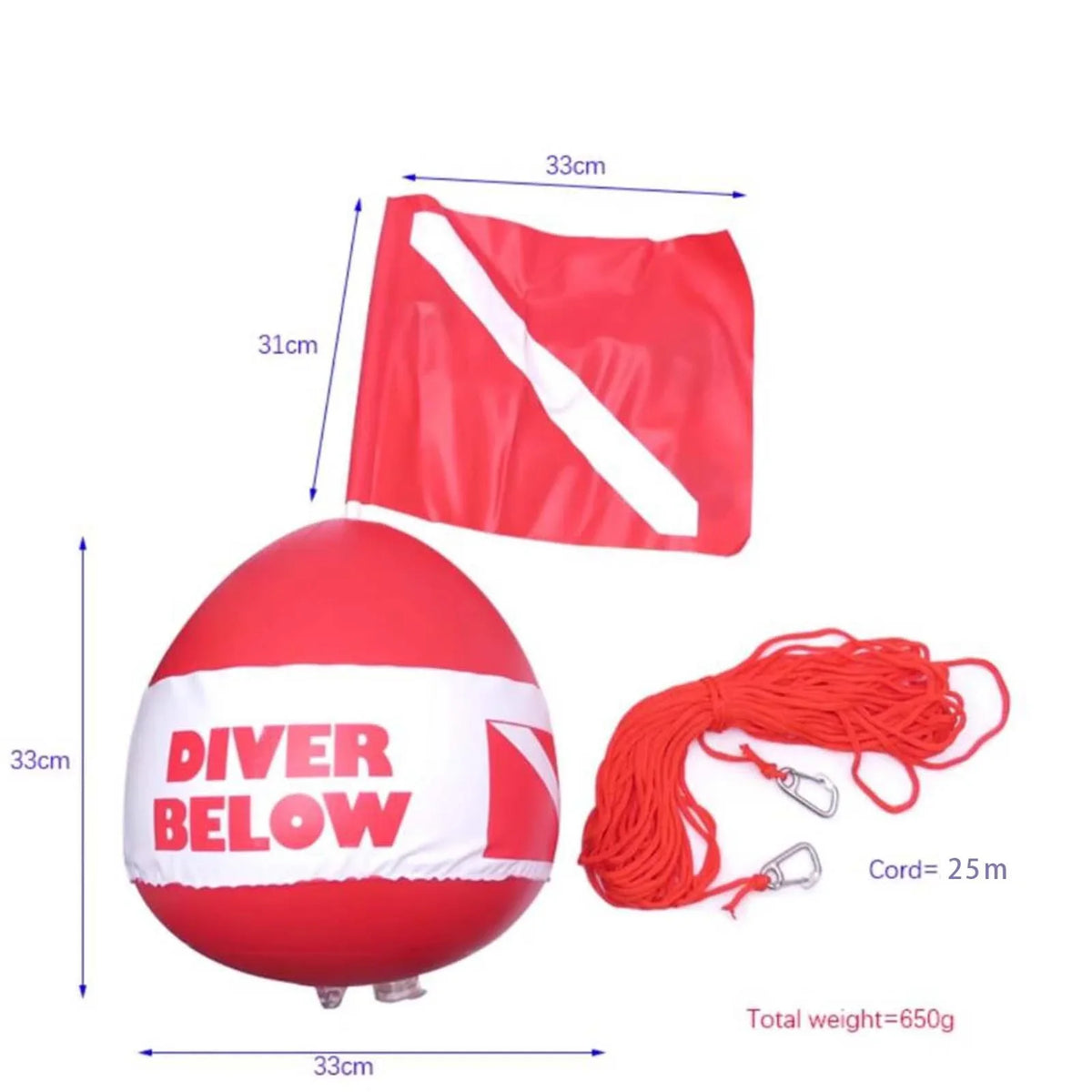, Dive Visibility Float AMLESO Surface Float Buoy ing, Dive Flag Flag Diving, High Floater Inflatable Fishing for