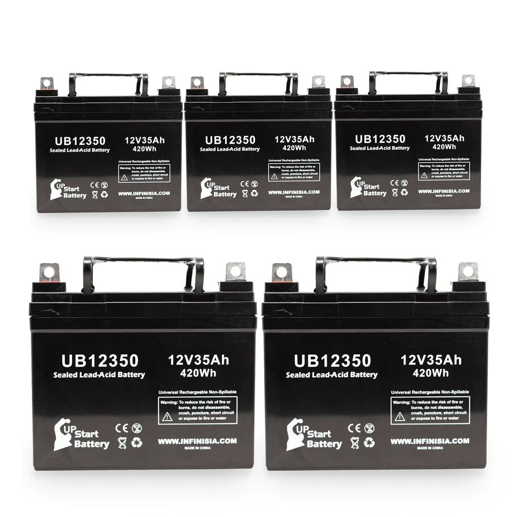 Topaz Replacement AGM, (12V, Compatible SLA) UB12350 35Ah, 35000mAh, Lead L1 850 Battery Sealed Acid - - Battery Pack 5x Terminal, Universal