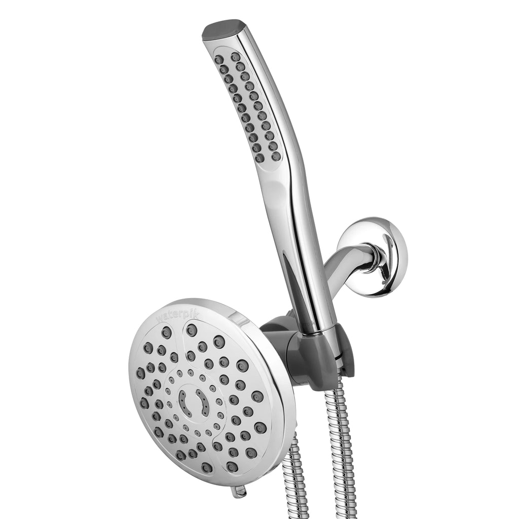 PowerWand Shower Spa PowerPulse Chrome, Combo Waterpik with Massage, XIB-633E-SBX-183ME