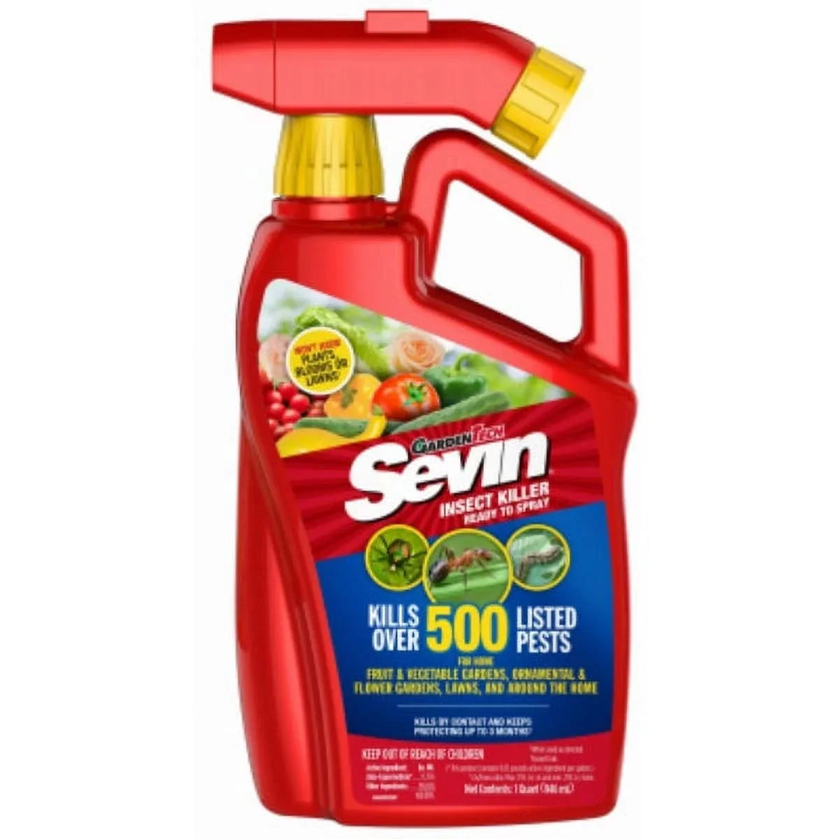 Killer, 500 Sevin 1-Qt, Pests, Kills 100525781 Ready-To-Spray Over Each Insect
