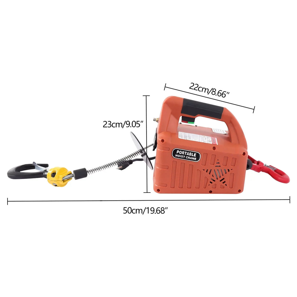 Winch Electric Hoists Remote Lift Wireless Portable TFCFL Crane 3in1 1100lbs