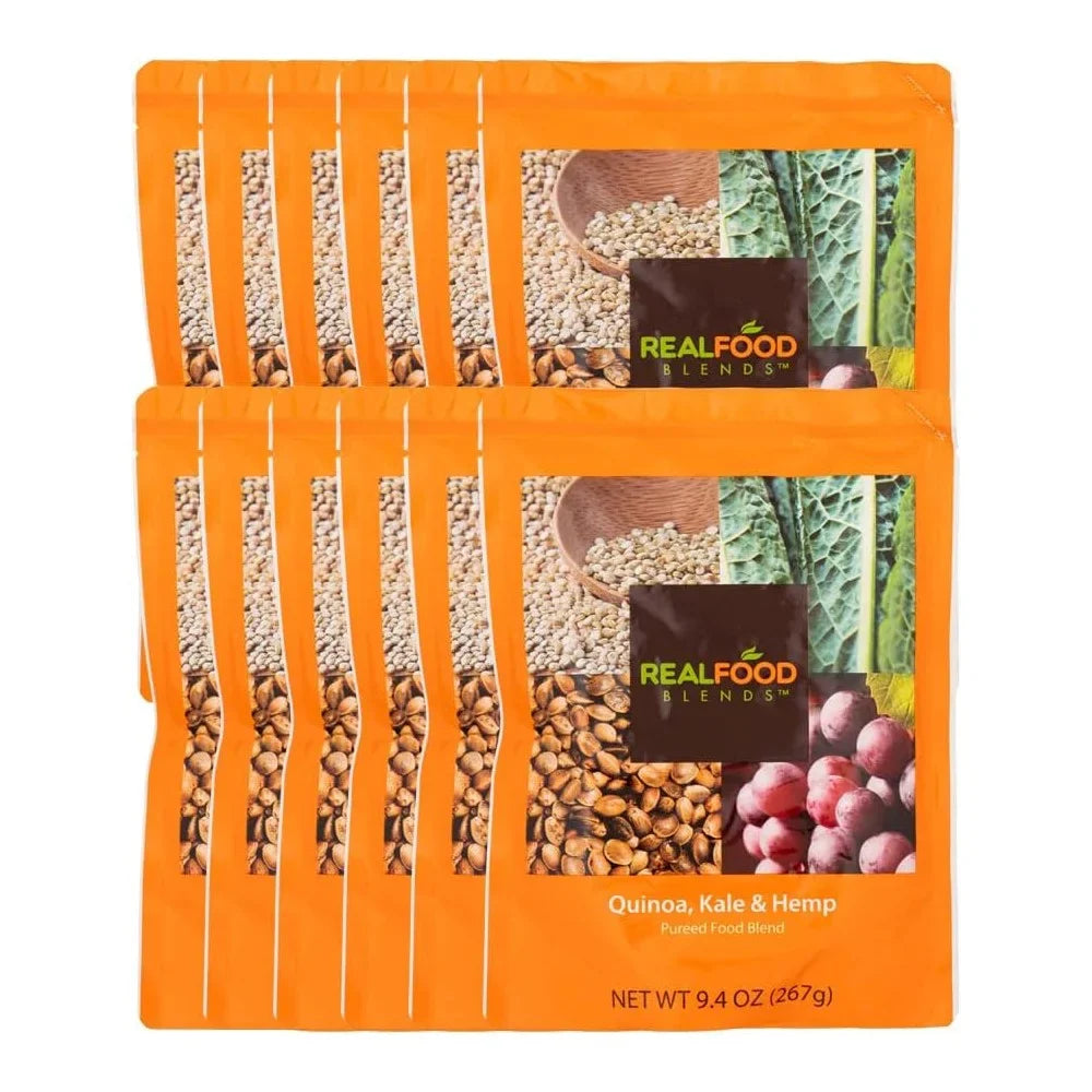 & Meals 12) of Hemp for Tube Fed - Blends People (Pack Real - Food Kale 9.4 Quinoa, - Pouch Oz