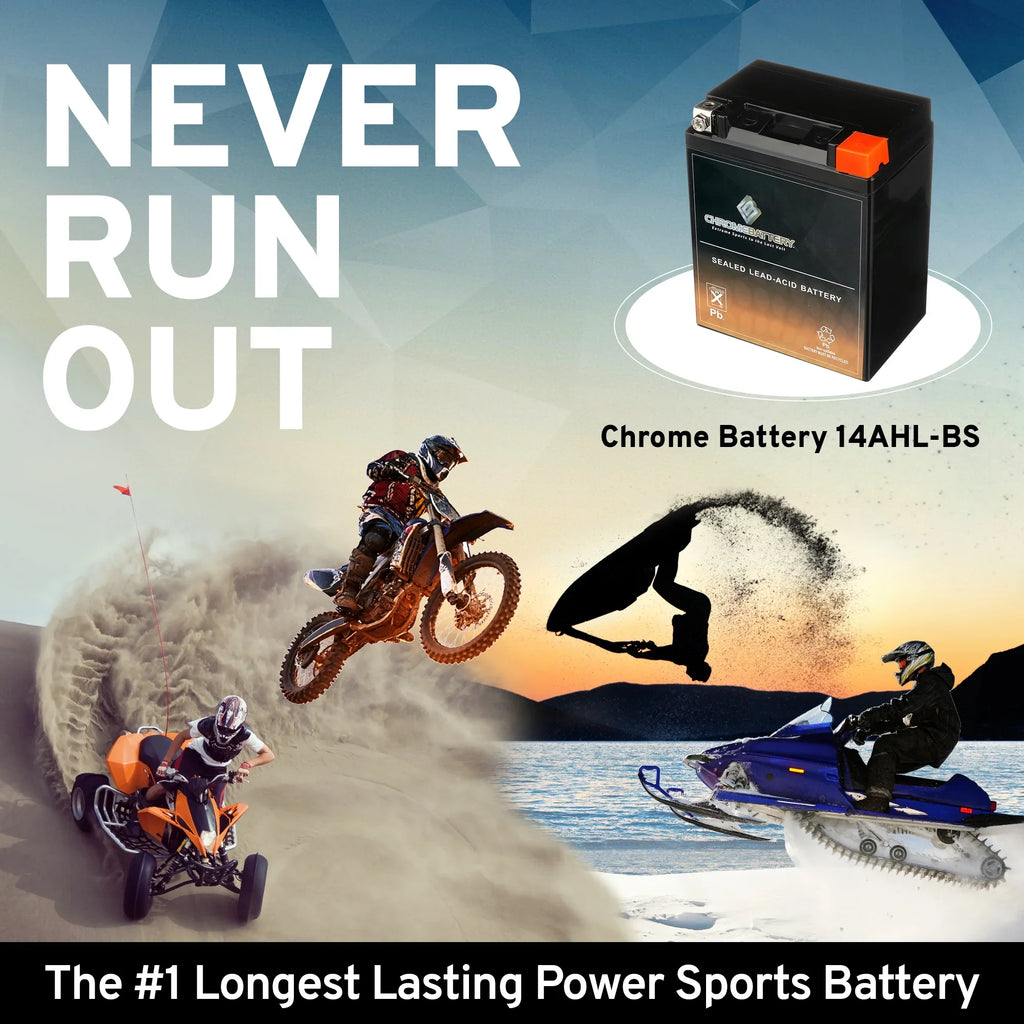 for (14AHL-BS Volt,12 Arctic Battery 12 YTX14AHL-BS 210 Chrome Pantera CCA) Snowmobile Ah, Battery Cat 1993