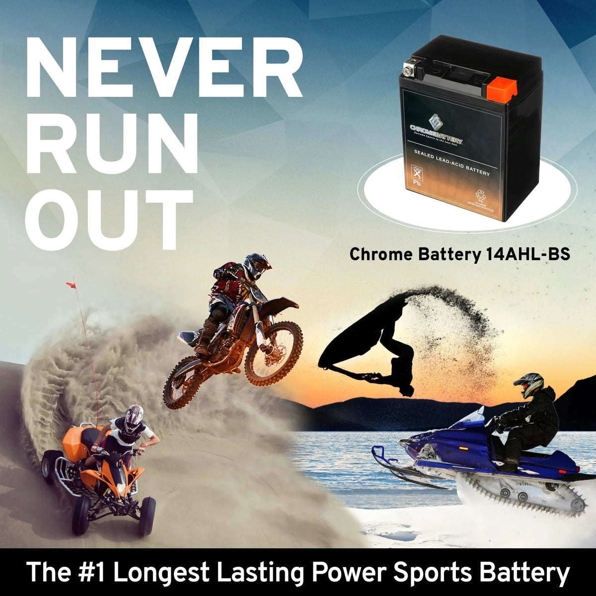 for (14AHL-BS Volt,12 Arctic Battery 12 YTX14AHL-BS 210 Chrome Pantera CCA) Snowmobile Ah, Battery Cat 1993