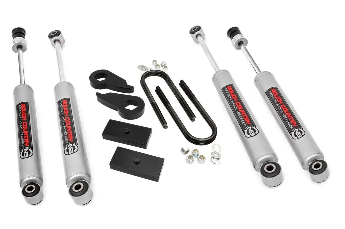 Kit / Country Suspension 4WD Lift Bar Blocks Torsion | 1997-2003 Leveling N3 Rough 47430 F150 | 2.5" | Shocks (fits)