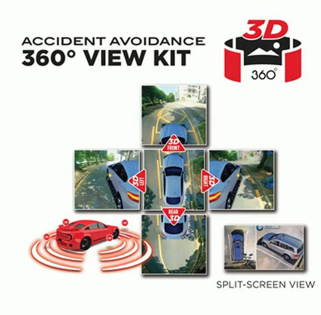 '- Mirror iBeam 360 TE-360M45 Kit degree Universal Dashcam/Rearview