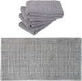For Pack Grey X Bath Mat Towel Inches 4-100% Cotton Cotton 4 Bath Bathroom Of 34 Turkish Towel - Absorbent Mat Feet Set Set Washable 18 Reversible Floor