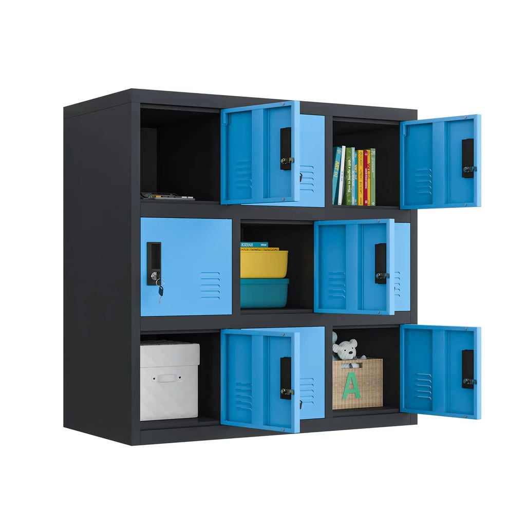9d) metal kids mecolor for and clothes,bags,toys book playroom for bedroom locker and (blue, girls storage