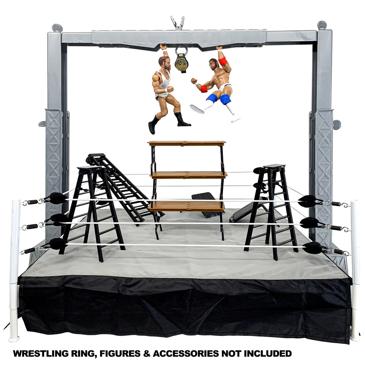 The for & Gear Grab Cage Shark Figures Playset Wrestling Action WWE