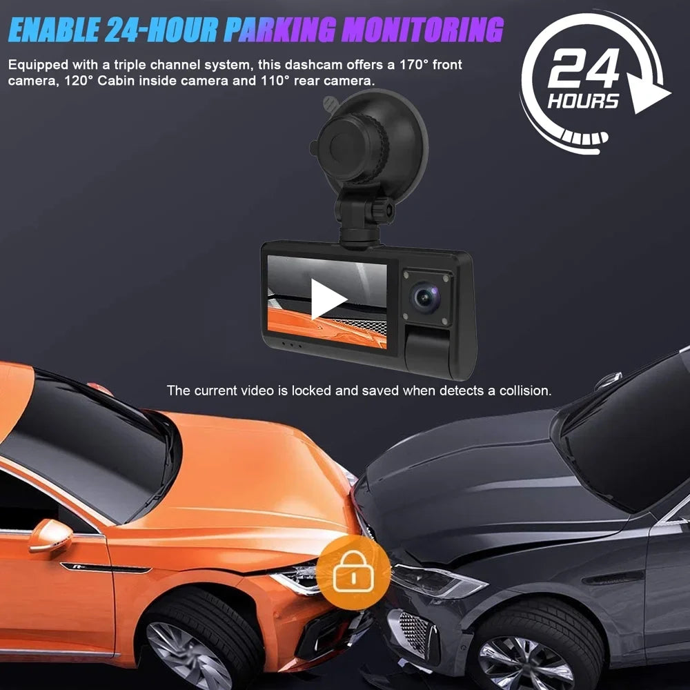 Dash Enhanced WIFI Safety Walmeck Touched Monitoring Screen Mirror, Recorder Auto Cam, Camera Interconnection with for Car