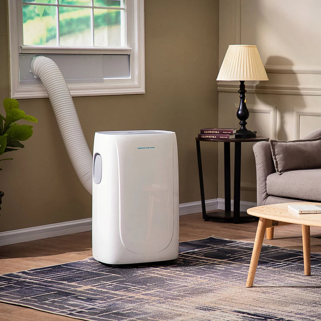 for 300-Sq. Quiet Voice SMART Control Air up Emerson with Portable Remote, Ft. Conditioner and Kool Rooms Wi-Fi, to