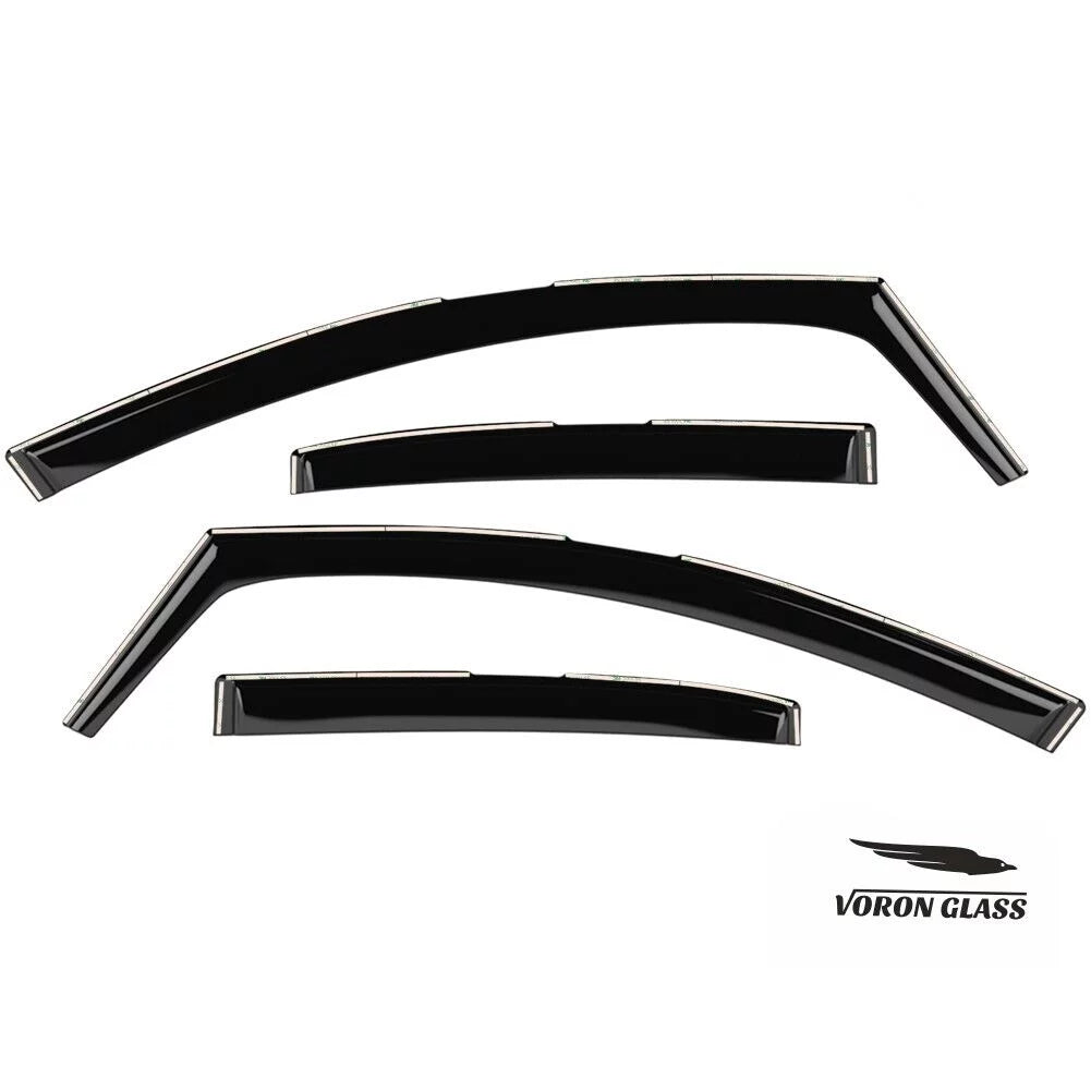 Durable 4 2020-2024 in-Channel Rain 200521 Extra Pieces Visors, Window Corolla Sedan, Toyota Deflectors, Voron Guards Vent Window Glass - for