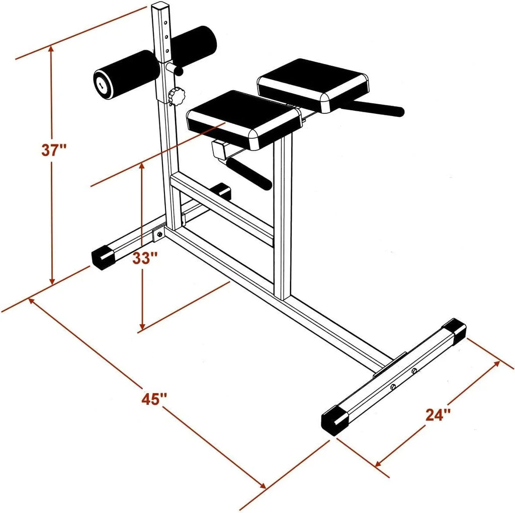 By Strength Hyper 400 DF404 Adjustable Exercise Station Extension Fully Training Bench Fitness – – Back Capacity For Chair Hyperextension LBS