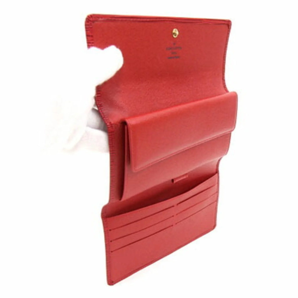 Tri-Fold Pre-Owned (Good) Tresor Ladies M63387 Castilean International Wallet Porto Epi Red