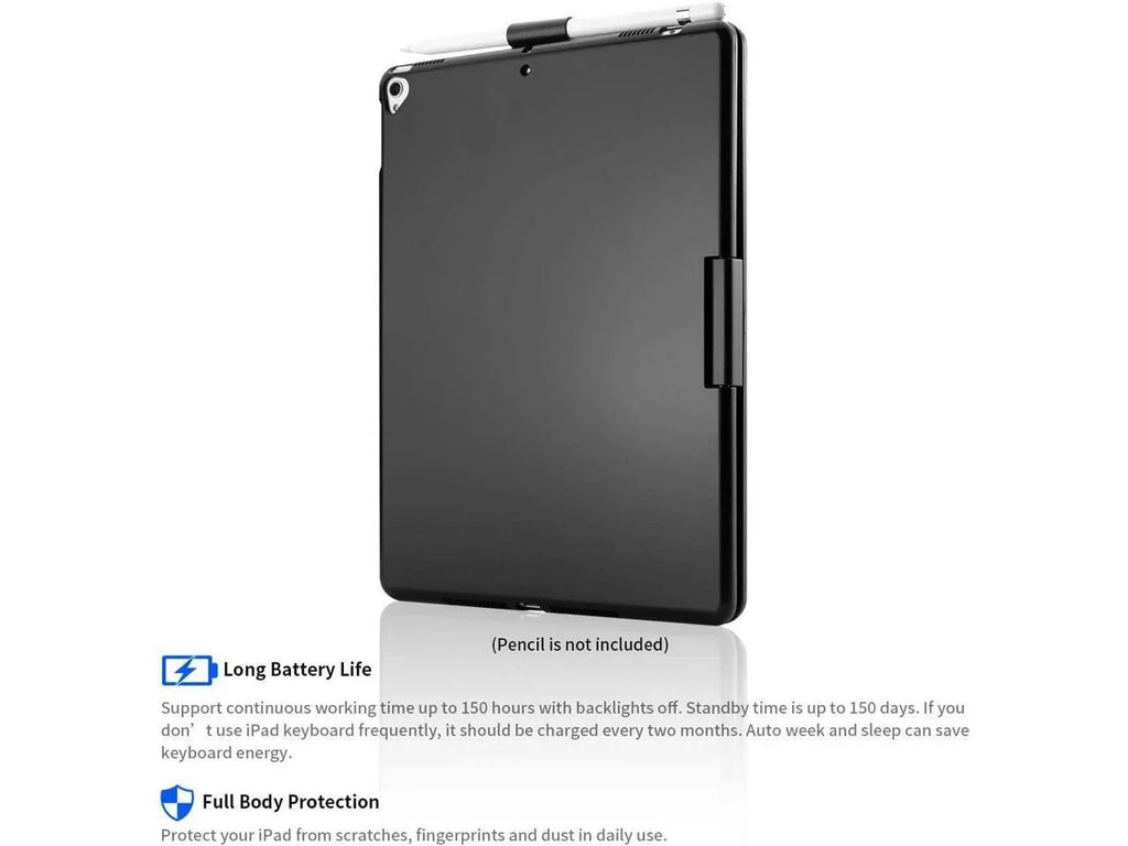 and Gen iPad Backlit Touchpad Pro 3 for Holder Gen 10.2 Keyboard case 2021/ 2020/ Pencil 2019 10.5, 9th 7th Keyboard 8th iPad Air Gen Rotatable / with inch