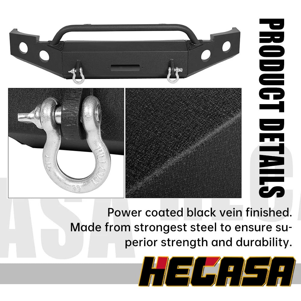 Front 2008 Push 2013 W/ 3-Piece 1500 D-Rings 2007-2013 HECASA Bar 2012 Bumper 2010 for Silverado 2009 Chevy Modular 2011