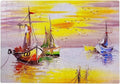 Kids Sea Painting Wellsay Sailing Vintage for Adults Sunset Puzzles Education Oil Jigsaw Ocean Boat