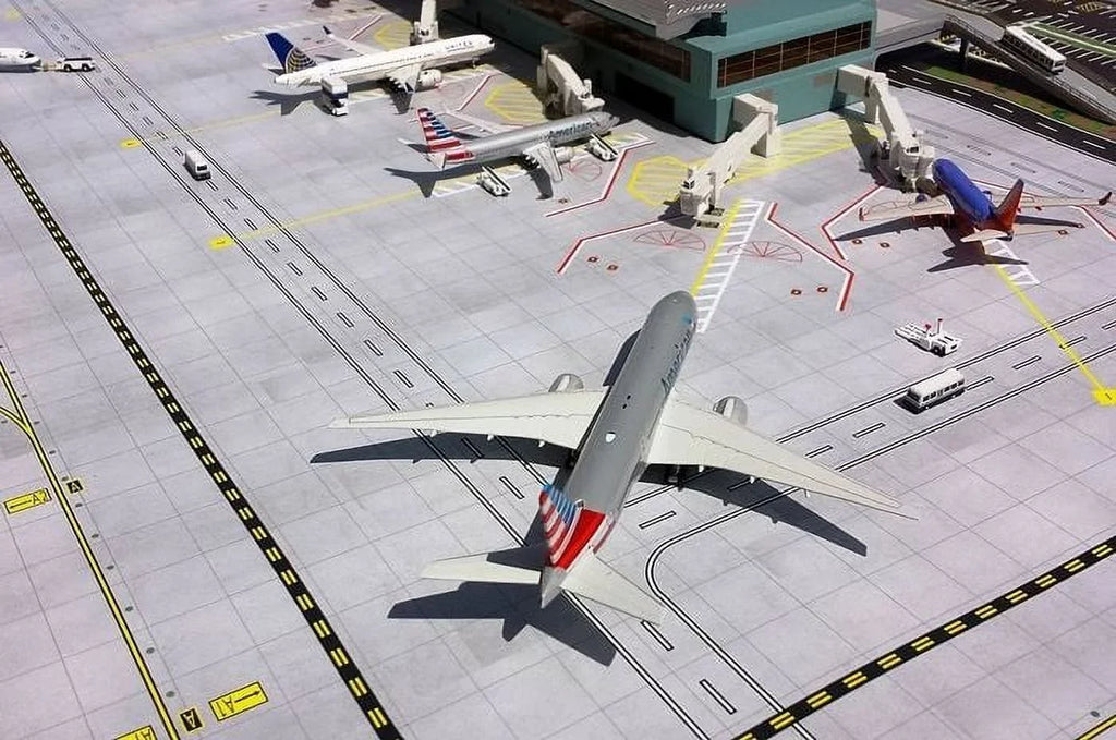 Side Land 1-400 - Airport Set Gemini 1-400 Terminal Airside Jets