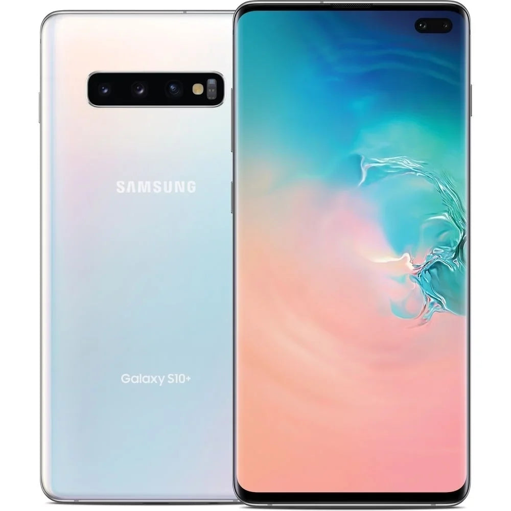 Unlocked, - Prism Blemished) (Used 4G LTE 6.1" White S10+ Galaxy 128GB Fully