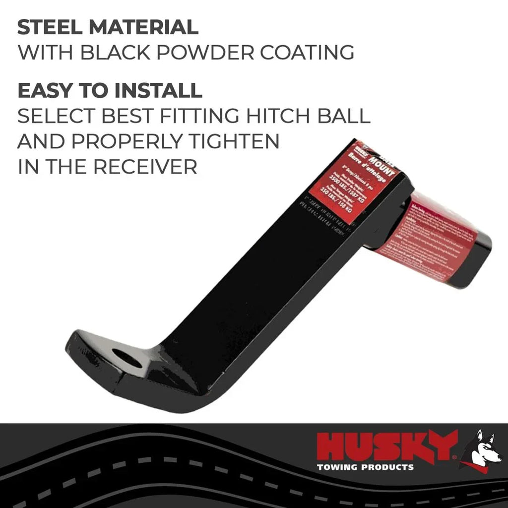 Mount 31361 2" Husky Towing Trailer Receiver Hitch Ball