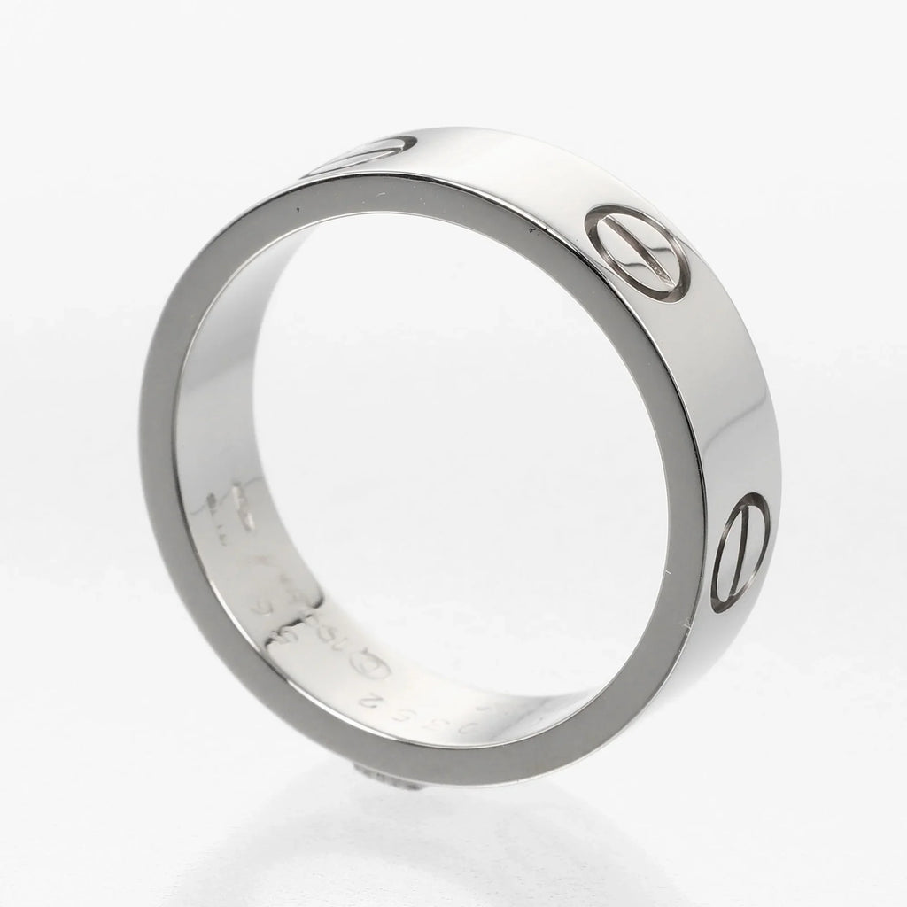 7.9g Approx. (Good) K18 Gold 15 White Pre-Owned Ring Love I122924022 CARTIER No. WG Cartier