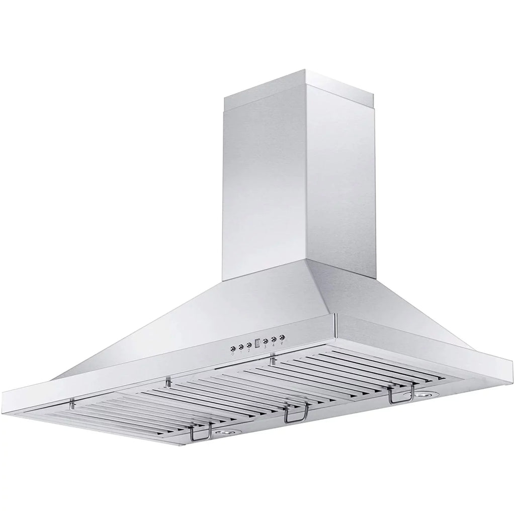 Wall Ductless 48 Inch Steel with LED Range Lights Molding Hood Crown Exhaust CFM Stainless 400 ZLINE KB-48 Mounted and Speed 4 Fans,