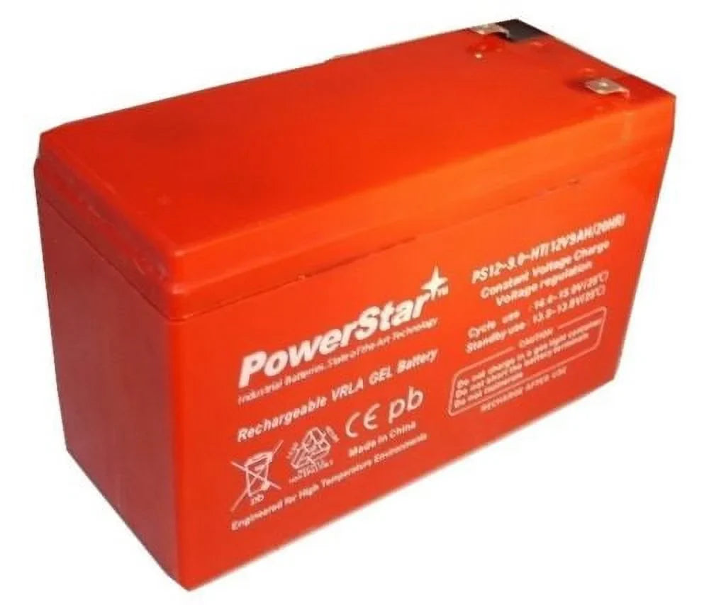 Battery Replacement Cell PowerStar Gel Aqua-Vu 12-volt BATT9AH TEMP 9-Amp HIGH