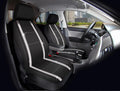 Leather 2102SC035 2 Premium Diamond Seat Car Piece Auto Cover - Fit Drive Black, Checker Universal