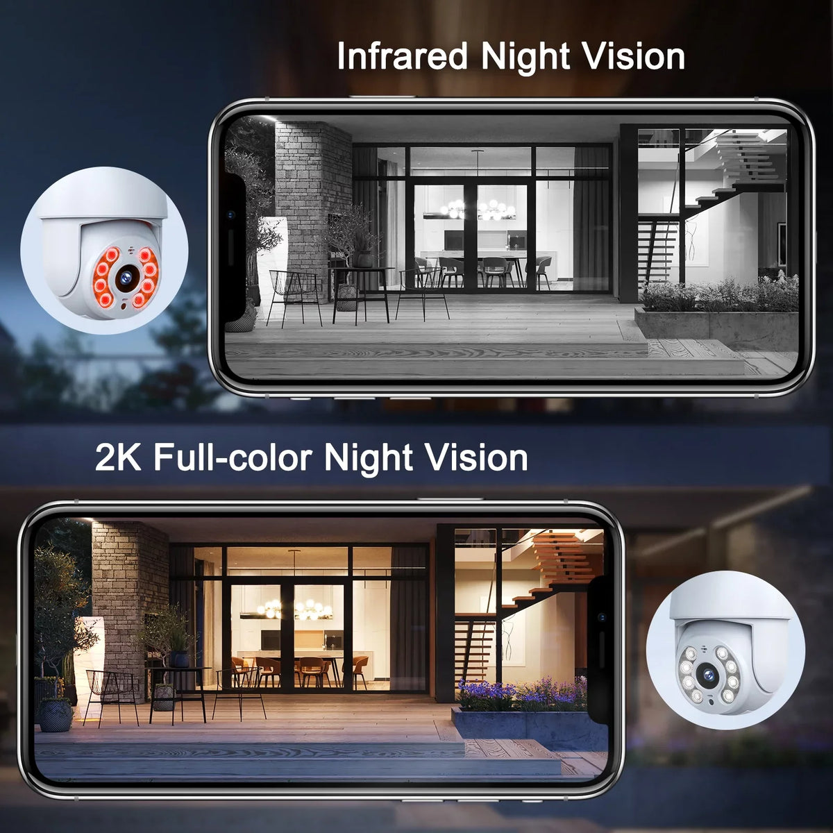 Bulb Surveillance Camera Dome WiFi Wireless Camera exterior Security PTZ SC30 Toguard 2K/4MP Indoor Light