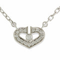 Diamond (Like Cartier Heart CARTIER C Pre-Owned Necklace 18K Ladies BRJ10000000119253 New)